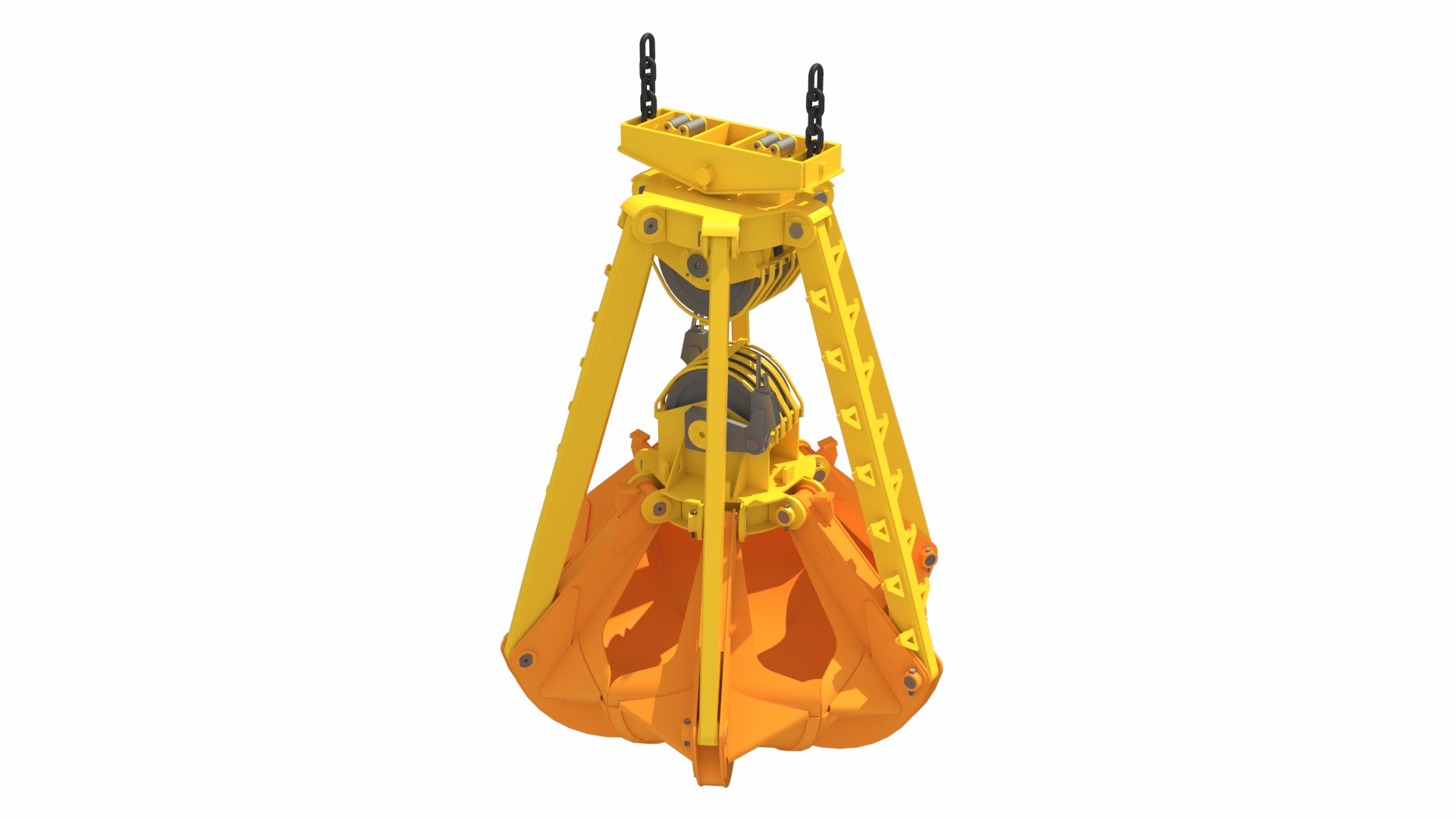 机械多瓣抓斗###Mechanical Multi-jaw Grab Bucket