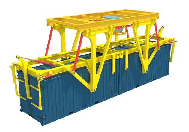 双箱倾翻式集装箱吊具###Twin-Container Tipping Spreader